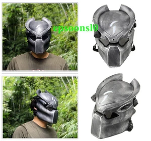 US SHIP! Halloween Cosplay Alien vs Predator Mask Light up Full Mask Party Prop - Picture 1 of 12