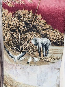 ENDANGERED SPECIES Wembley Mens Tie SILK AFRICAN Elephant Vintage Jungle - Picture 1 of 6