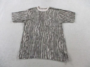 VINTAGE Realtree Shirt Adult Small Camo Single Stitch Tree Bark Faded Grunge - Picture 1 of 9