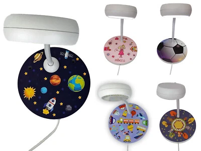 Reading lamp nursery, wall light with cable, switch and plug, height 20 cm - Image 1 of 4