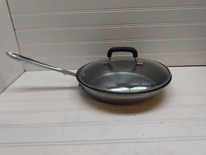 All-Clad Pfanne 10" Edelstahl Antihaft Omelett Saute Sauce Rühren Bratpfanne & Deckel - Bild 1 von 9