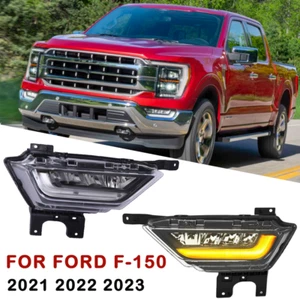 LED Fog Lights Bumper Yellow Turn Signal DRL For 2021 2022 2023 Ford F-150 F150 - Picture 1 of 12