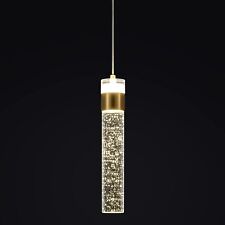 Gold Bubble Crystal Pendant Light - Modern Adjustable Ceiling Hanging LED Light 