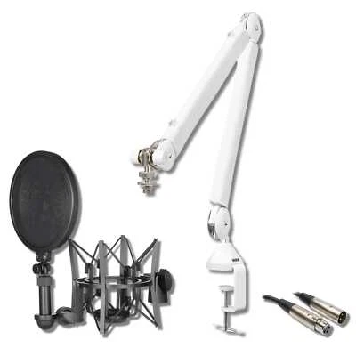 Rode PSA1+ Boom Arm (White) + SM6 Shock Mount, Pop Filter & 10' XLR Cable - Image 1 of 4