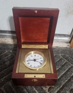 Dunkin Donuts Hampton Quartz Clock in Wood Case West Germany Vintage Rare - Picture 1 of 6