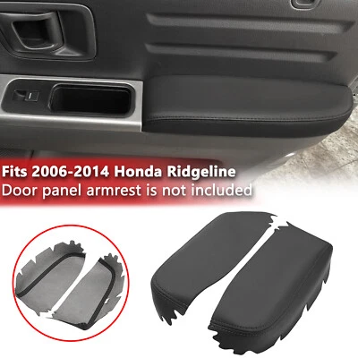 Ajuste 2006-2014 Honda Ridgeline panel puerta trasera reposabrazos cubierta cuero moldura negro Foto 1 de 4