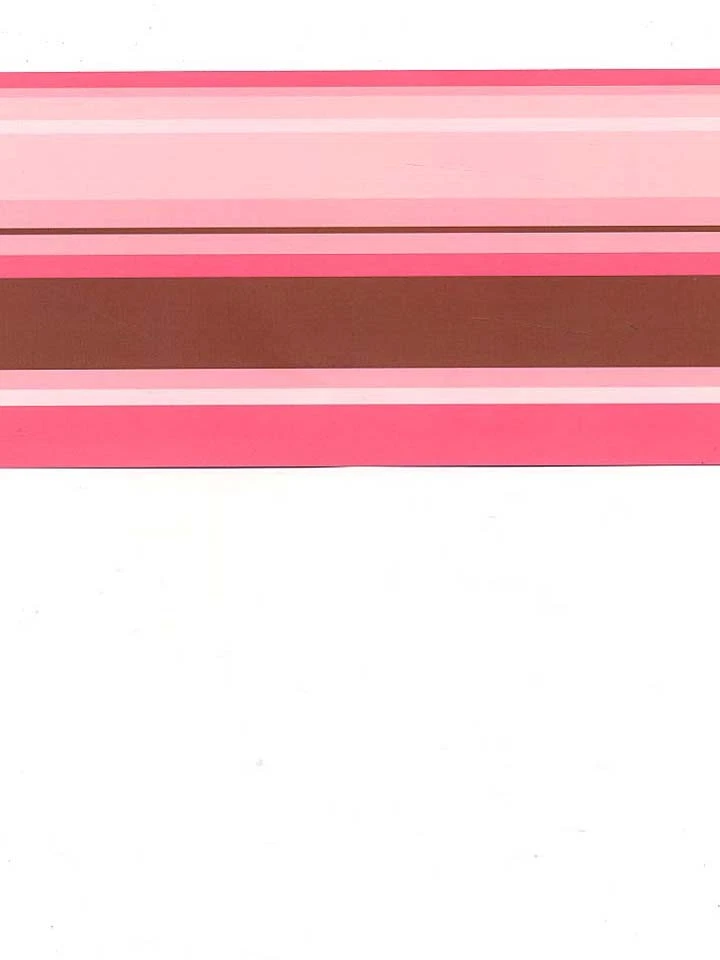 Borde de papel tapiz contemporáneo a rayas rosa y marrón BM9115BD Foto 1 de 1