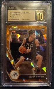 2021 Panini Prizm #8 Corey Kispert Orange Ice Prizm Rookie Gonzaga CGC Pristine - Picture 1 of 4