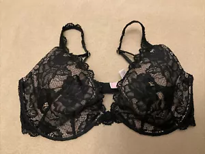 Reggiseno Victoria's Secret 36D pushup senza imbottitura pizzo nero molto sexy - Foto 1 di 4