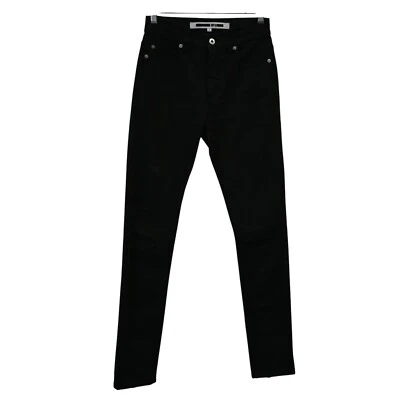 Pantalones de mezclilla ajustados Alexander McQueen talla 25 EE. UU. 0 negros para mujer cremallera trasera tiro medio Foto 1 de 4