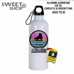 BORRACCIA SPORT 500 ML 750 MLSCUOLA PERSONALIZZATA CON NOME PATTINI GHIACCIO - Picture 1 of 1