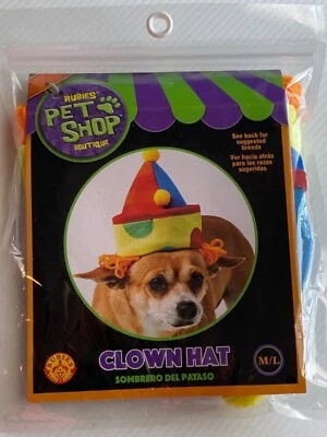 Fantasia de festa de Halloween CHAPÉU PALHAÇO PARA CACHORRO tamanho M/G  - Imagem 1 de 4