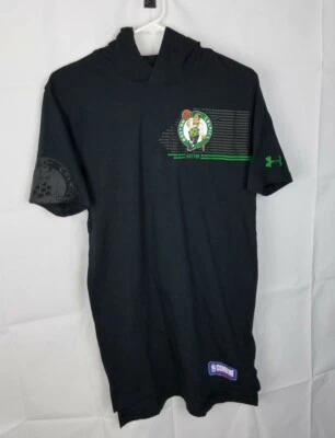 Under Armour Shirt Men's Small UA NBA Combine Boston Celtics Hooded T-Shirt New - Image 1 of 4