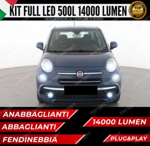 KIT FULL LED FIAT 500L 14000 LUMEN ANABBAGLIANTI + ABB E FENDINEBBIA CANBUS - Imagen 1 de 11