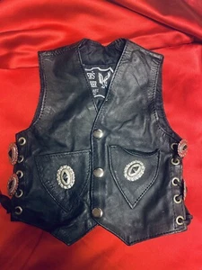 kids  genuine leather biker jacket - Picture 1 of 4