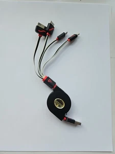 4 in 1 multi charge cable iphone 30 pin micro usb b super speed ports android - Photo 1 sur 6