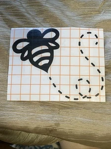 Honeybee Bumblebee Fat Bee In Flight Cute Decal Sticker, Black Vinyl - Picture 1 of 4