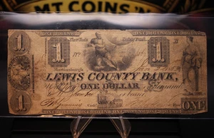 1853 Lewis County Bank $1 Note 🏛️ New York Safety Fund Era Obsolete Currency💵 - Picture 1 of 11