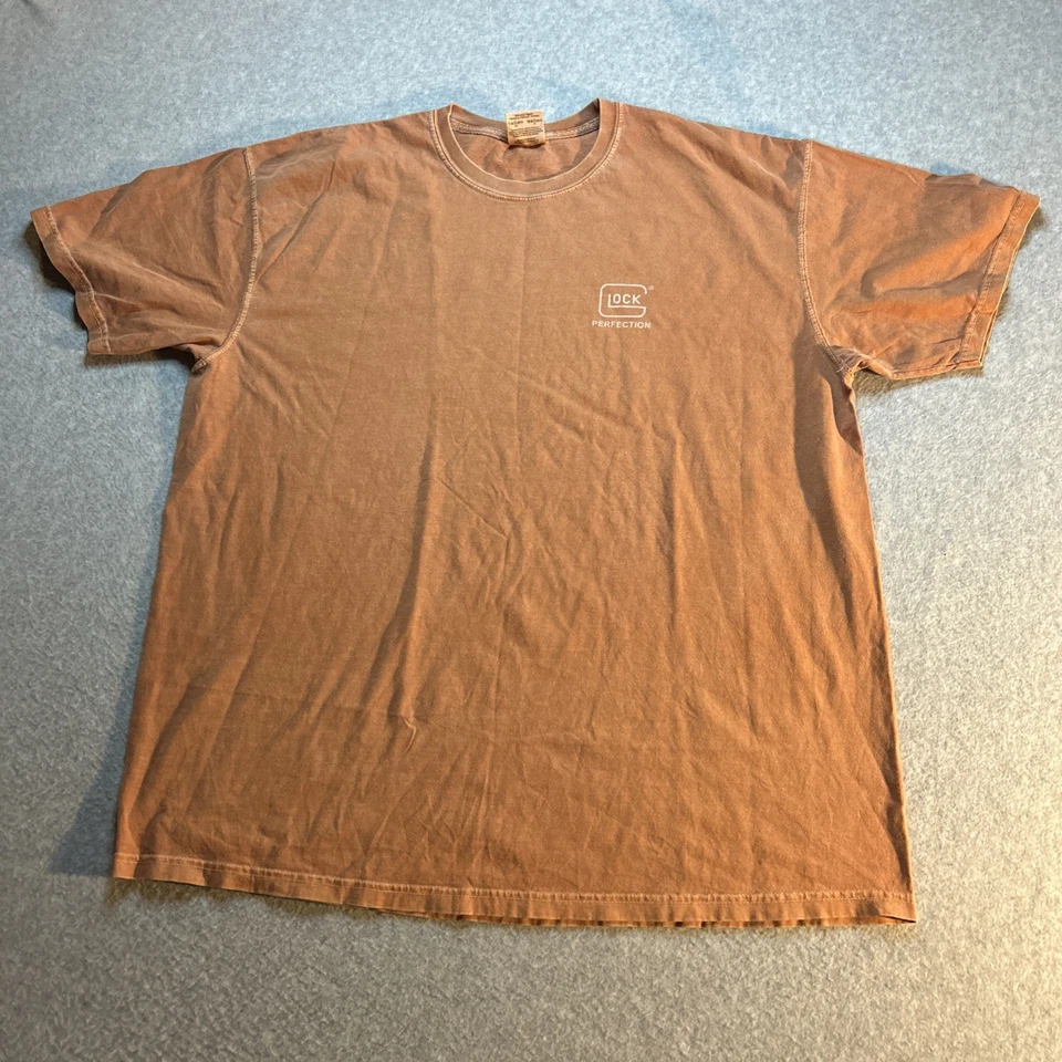 Camisa Gráfica Glock Armas de Fuego Informal Doble Cara - Para Hombre Talla XXL - Naranja Foto 1 de 4