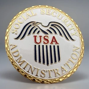 Moneda Desafío SSA Administración del Seguro Social de Estados Unidos. ¡Envío rápido! - Imagen 1 de 4