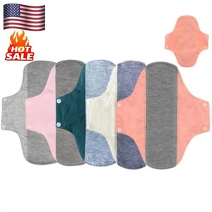 6 Stück Damen Menstruationsbinden Wiederverwendbar Slipeinlagen Hygiene Baumwolle Waschbar Tuch - Bild 1 von 20