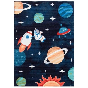 Outer Space Rugease Kids Area Rug, 4’ x 6’ - Picture 1 of 4