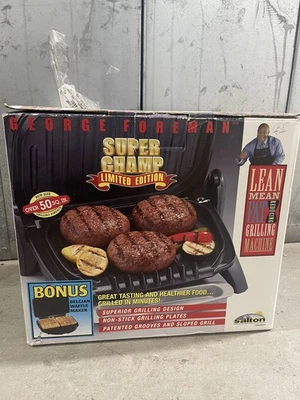 George Foreman LARGE FAT REDUCING Grilling Machine + Belgian Waffle Maker GRWM14 - Image 1 of 4