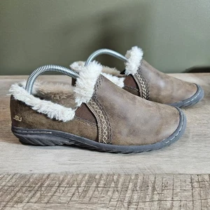 JBU by Jambu Women's 8.5M Willow Brown Faux Leather Slip-On Shoe Faux Fur Lined - Foto 1 di 12
