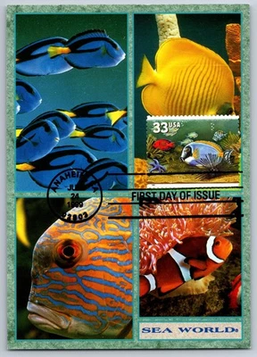 #3319 Aquarium Fish FDC Maxi Card - Image 1 of 2