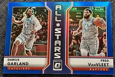 2022 Panini Donruss Optic All-Stars Blue Prizm /49 Darius Garland Fred VanVleet - Image 1 of 2