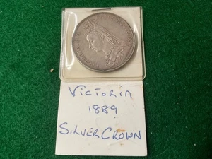 1889 Silver Crown , Queen Victoria - R40 - Picture 1 of 4