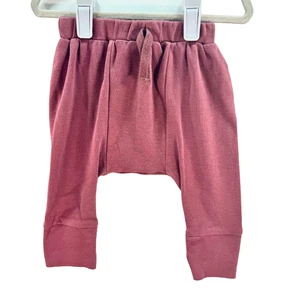 Kate Quinn Organic Cotton Solid Maroon Jogger Pants Unisex 12–18M - Picture 1 of 5
