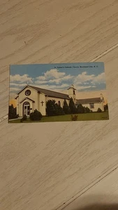 Vintage St. Egbert's katholische Kirche Morehead Stadt North Carolina Postkarte - Bild 1 von 2