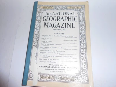 RARE National Geographic 1918 - 1st 3 issues Jan/ Feb/ Mar Number 1-3 (Set of 3) - Image 1 of 4