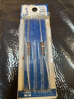 GC Electronics 26-252 1 Watt 1500 Ohm Resistors 2 In Packing - Image 1 of 3