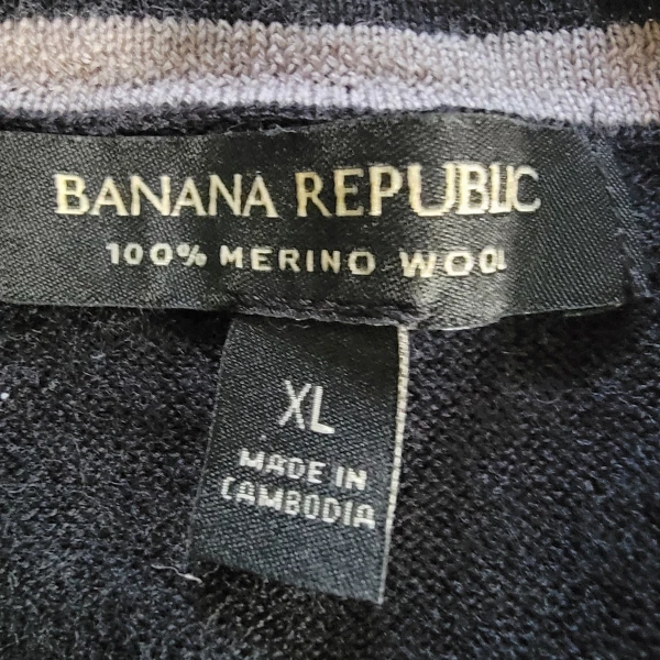Suéter de Lana Merino Banana Republic Para Hombre XL Cuello Redondo Manga Larga Pullover Foto 1 de 4