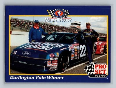 Sterling Marlin w/Car #30 1992 Pro Set Maxwell House Junior Johnson & Associates - Image 1 of 2