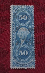 SELLO DE TRANSPORTE DE CINCUENTA CENTAVOS INGRESOS INTERNOS DE LOS ESTADOS UNIDOS - Imagen 1 de 2