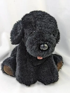 Dakin Black Dog Plush Puppy 10 Inch 1985 Stuffed Animal Toy - Picture 1 of 9