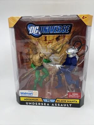 DC Universe Classics Aquaman Manta Negra Figura Paquete de 2 Walmart Asalto Submarino Foto 1 de 4