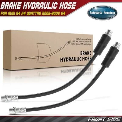 2x Mangueira hidráulica de freio dianteiro para Audi A4 A4 Quattro 2002-2009 S4 2004-2008 4.2L - Imagem 1 de 4