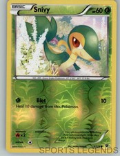 2016 pokemon Fates Collide reverse holo Snivy 5/124