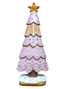 Lilac Pink Tiered Sprinkles Candy Icing Sugar 15" Resin CHRISTMAS TREE New NWT - Picture 1 of 4
