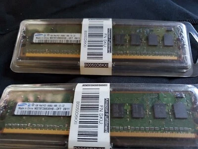 Samsung 2GB DDR2 RAM PC2-6400 240-Pin DIMM Major/3rd 2x1GB set - Image 1 of 3