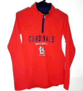 St Louis Cardinals 1/4 Zip Youth Pullover Jacket by MLB | Official Boys Large - Imagen 1 de 7