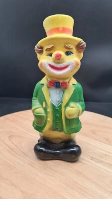 Vintage Clown Money Box Hard Plastic Made In Hong Kong - 1950s - Image 1 of 4