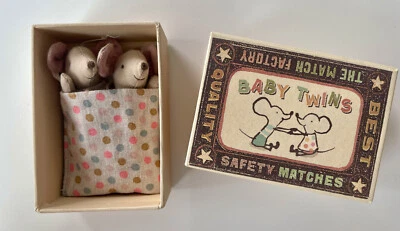 Maileg Baby Maus Zwillinge / Baby Mouse Twins 16-6760-00 Worldwide Shipping - Bild 1 von 3