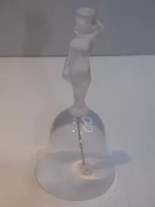 Vintage Imperial Nude Dinner Bell, Clear with Frosted Figural - Picture 1 of 4