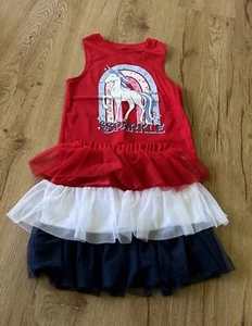 4th Of July Girls Tutu & Shirt Size XS (4-5) USA NEW - Picture 1 of 1
