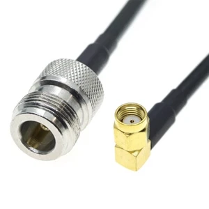 N female to RPSMA male Right angle connector lot RF Coaxial Cable jumper RG58 - Picture 1 of 2